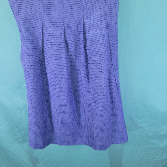 Nine West Womens Sleeveless Textured Blue Dress Size 6 - Picture 3 of 12